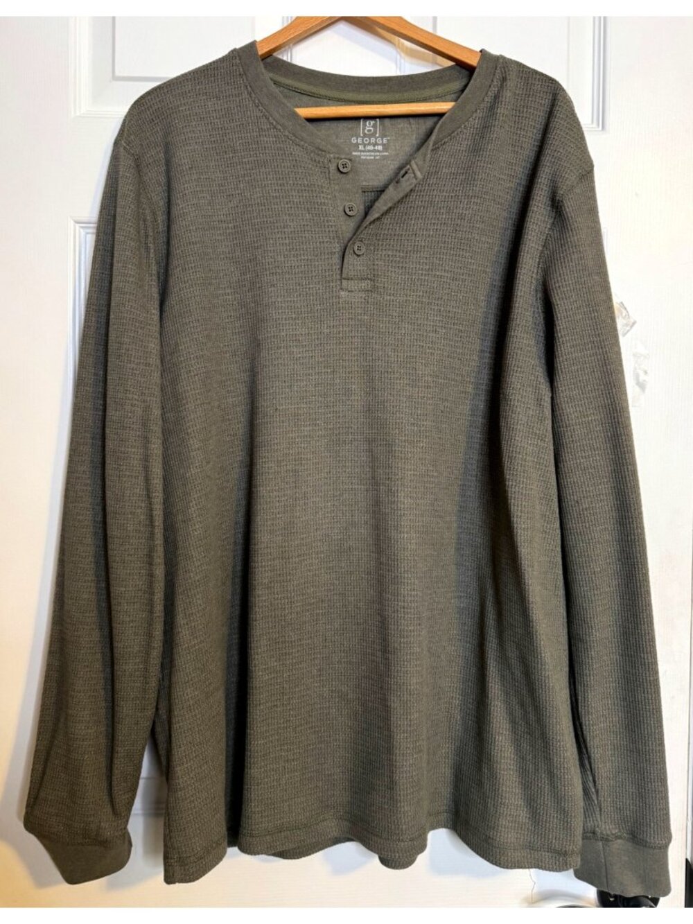 George Thermal Men's Size XL 46/48 Olive Henley